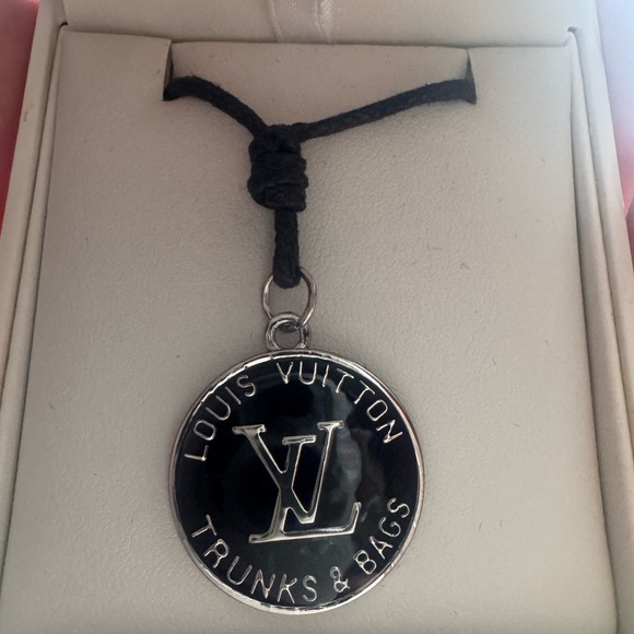 Louis Vuitton Black Bag Charm Pendant Repurposed into Necklace - Picture 1 of 4
